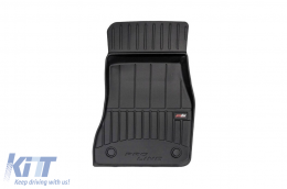 Specific rubber mats suitable for BMW 5 Series G30 Hybrid 2017-2023, 4-piece set, black color, with 24-month warranty-image-6223957