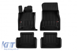 image-49-Specific rubber mats suitable for BMW 5 Series G60 sedan, G61 wagon after 2023, 4-piece set, black color, with 24-month warranty