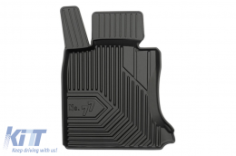 Specific rubber mats suitable for BMW 5 Series E60 sedan, E61 wagon 2003-2010, 4-piece set, black color-image-6226712