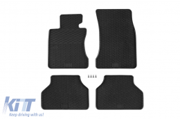 Specific rubber mats suitable for BMW 5 Series E60 sedan, E61 wagon 2003-2010, 4-piece set, black color - ABFMB6018558