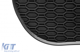 Specific rubber mats suitable for BMW 5 Series E60 sedan, E61 wagon 2003-2010, 4-piece set, black color-image-6227430