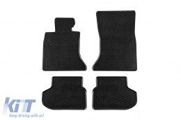 image-73-Specific rubber mats suitable for BMW 5 Series F10 sedan, F11 wagon 2013-2017, 4-piece set, black color