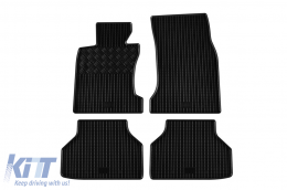 Specific rubber mats suitable for BMW 5 Series E60, E61 2004-2010, 4-piece set, black color-image-6228454