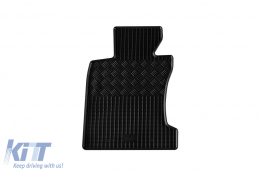 Specific rubber mats suitable for BMW 5 Series E60, E61 2004-2010, 4-piece set, black color-image-6228455