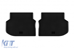 Specific rubber mats suitable for BMW 5 Series F10, F11 2010-2013, 4-piece set, black color-image-6228461