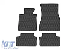 Specific rubber mats suitable for BMW 5 Series, i5 G60 sedan, G61 wagon after 2024, 4-piece set, black color-image-6229469
