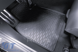 Specific rubber mats suitable for BMW 5 Series, i5 G60 sedan, G61 wagon after 2024, 4-piece set, black color-image-6229473