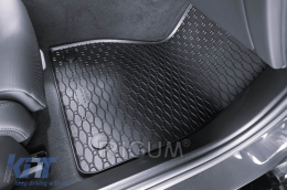 Specific rubber mats suitable for BMW 5 Series, i5 G60 sedan, G61 wagon after 2024, 4-piece set, black color-image-6229474