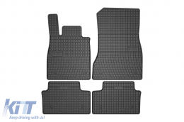 Specific rubber mats suitable for BMW 5 Series G60, G61 after 2023, 4-piece set, black color-image-6230998