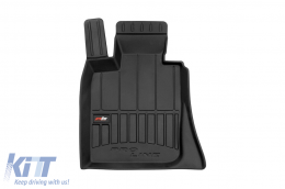 Specific rubber mats suitable for BMW 6 Series G32 Gran Turismo after 2017, 4-piece set, black color, with 24-month warranty-image-6221242