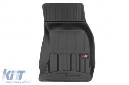 Specific rubber mats suitable for BMW 6 Series E64 convertible 2003-2010, 4-piece set, black color, with 24-month warranty-image-6222734