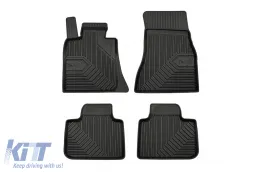Specific rubber mats suitable for BMW 6 Series G32 GT after 2017, 4-piece set, black color-image-6226740