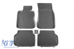 Specific rubber mats suitable for BMW 7 Series F01 2008-2015 short wheelbase, 4-piece set, grey color - ABFMB6016090