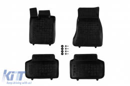 image-46-Specific rubber mats suitable for BMW 7 Series G11 short wheelbase 2015-2022, 4-piece set, black color