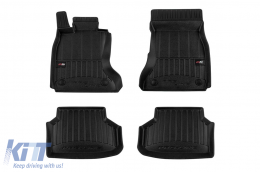 image-44-Specific rubber mats suitable for BMW 7 Series F01 2008-2015, 4-piece set, black color, with 24-month warranty