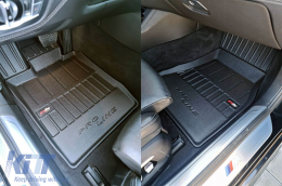 Specific rubber mats suitable for BMW 7 Series G12 after 2015, 4-piece set, black color, with 24-month warranty-image-6222020