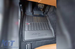 Specific rubber mats suitable for BMW 7 Series G12 after 2015, 4-piece set, black color, with 24-month warranty-image-6222022