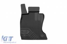 Specific rubber mats suitable for BMW 7 Series F01 2008-2015, 4-piece set, black color-image-6226736