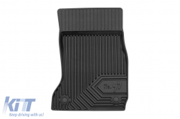 Specific rubber mats suitable for BMW 7 Series F01 2008-2015, 4-piece set, black color-image-6226737