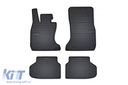 Specific rubber mats suitable for BMW 7 Series F01 2008-2015, 4-piece set, black color - ABFMB6019235