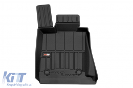 Specific rubber mats suitable for BMW 8 Series G16 Gran Coupe xDrive after 2019, 4-piece set, black color, with 24-month warranty-image-6223136