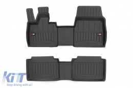 image-4-Specific rubber mats suitable for BMW i3 after 2013, 2-piece set, black color, with 24-month warranty