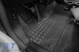 Specific rubber mats suitable for BMW i3 after 2013, 4-piece set, black color-image-6229268