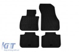 Specific rubber mats suitable for BMW X1 F48 after 2015, X1-is after 2019, X2 F39 after 2018, 4-piece set, black color-image-6249463