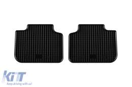 Specific rubber mats suitable for BMW X1 F48 after 2015, X1-is after 2019, X2 F39 after 2018, 4-piece set, black color-image-6249466