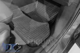 Specific rubber mats suitable for BMW X1 F48 after 2015, X1-is after 2019, X2 F39 after 2018, 4-piece set, black color-image-6249468