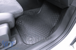 Specific rubber mats suitable for BMW X1e, iX1 U11 after 2022, iX2 U10 after 2024, 4-piece set, black color-image-6229557