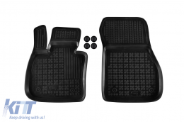 Specific rubber mats suitable for BMW X2 U10 after 2023, 4-piece set, black color-image-6214356