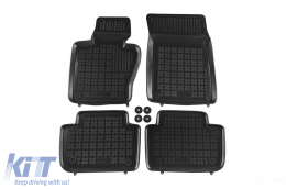 Specific rubber mats suitable for BMW X3 E83 2003-2010, 4-piece set, black color-image-6214155