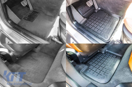 Specific rubber mats suitable for BMW X3 E83 2003-2010, 4-piece set, black color-image-6214158