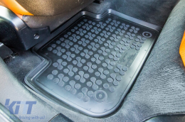 Specific rubber mats suitable for BMW X3 E83 2003-2010, 4-piece set, black color-image-6214160