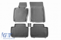 image-11-Specific rubber mats suitable for BMW X3 E83 2003-2010, 4-piece set, grey color