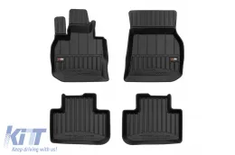 image-79-Specific rubber mats suitable for BMW X3 G01 after 2017, X4 G02 after 2018, 4-piece set, black color, with 24-month warranty