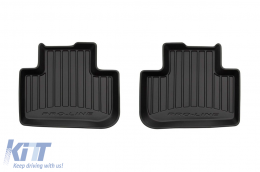 Specific rubber mats suitable for BMW X3 G01 after 2017, X4 G02 after 2018, 4-piece set, black color, with 24-month warranty-image-6222412