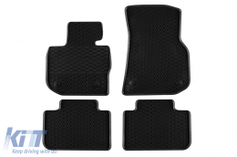 Specific rubber mats suitable for BMW X3 G01 2017-2024, X4 G02 2018-2025, 4-piece set, black color-image-6229706