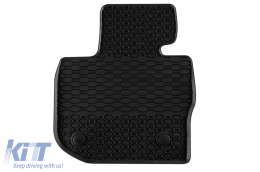 Specific rubber mats suitable for BMW X3 G01 2017-2024, X4 G02 2018-2025, 4-piece set, black color-image-6229707