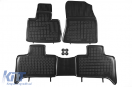 Specific rubber mats suitable for BMW X5 E53 1999-2006, 3-piece set, black color - ABFMB6016103
