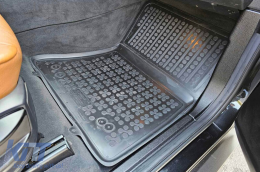 Specific rubber mats suitable for BMW X5 E70 2006-2013, X6 E71 2008-2014, 3-piece set, black color-image-6214173