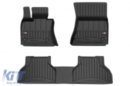 Specific rubber mats suitable for BMW X5 E70 2006-2013 from Frogum 3D ProLine series, 3-piece set, black color, with 24-month warranty - ABFMB6017869