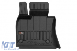 Specific rubber mats suitable for BMW X5 E70 2006-2013 from Frogum 3D ProLine series, 3-piece set, black color, with 24-month warranty-image-6223197