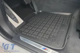 Specific rubber mats suitable for BMW X5 F15 2013-2018, X6 F16 2014-2019, 3-piece set, black color-image-6214236