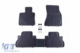 image-32-Specific rubber mats suitable for BMW X5 F15 2013-2018, X6 F16 2014-2019, 3-piece set, grey color