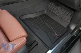 Specific rubber mats suitable for BMW X5 F15 2013-2018, 4-piece set, black color, with 24-month warranty from Frogum 3D ProLine series.-image-6221563