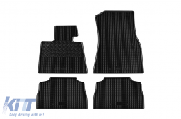 Specific rubber mats suitable for BMW X5 G05, X5e after 2018, 4-piece set, black color - ABFMB6018844