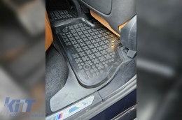 Specific rubber mats suitable for BMW X5 G05 after 2018, 3-piece set, black color-image-6214299
