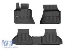 image-65-Specific rubber mats suitable for BMW X6 F16 2014-2019 from Frogum 3D ProLine series, 3-piece set, black color, with 24-month warranty